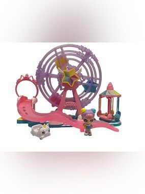 Kindi Kids Minis Rainbow Unicorn Carnival Playset Ferris Wheel + More